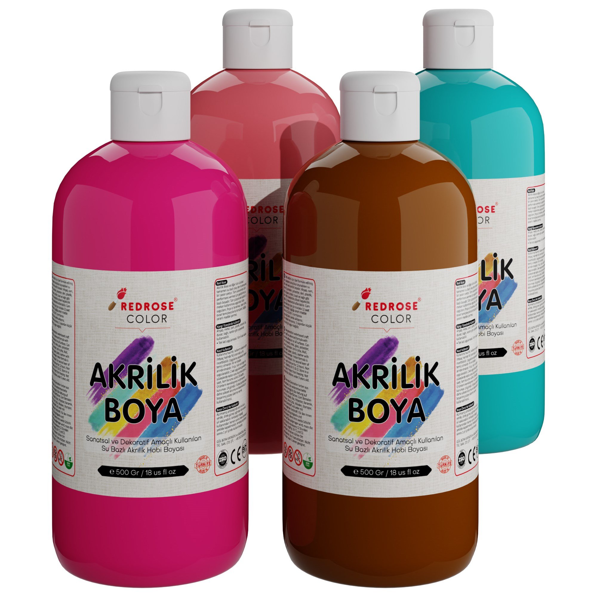 Tamamlayıcı Renkler Akrilik Boya 4'lü Set 4x500gr