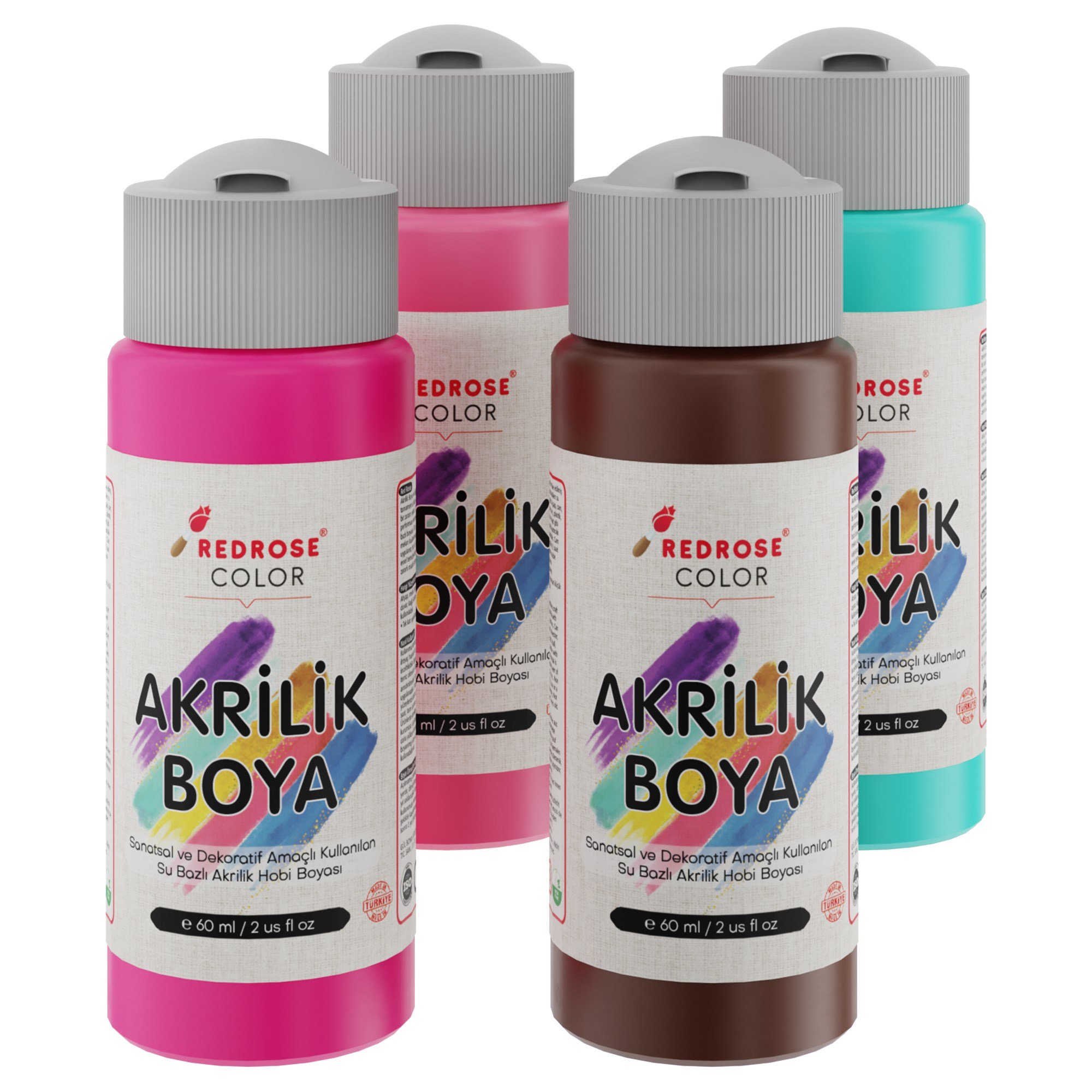 Tamamlayıcı Renkler Akrilik Boya 4'lü Set 4x60ml