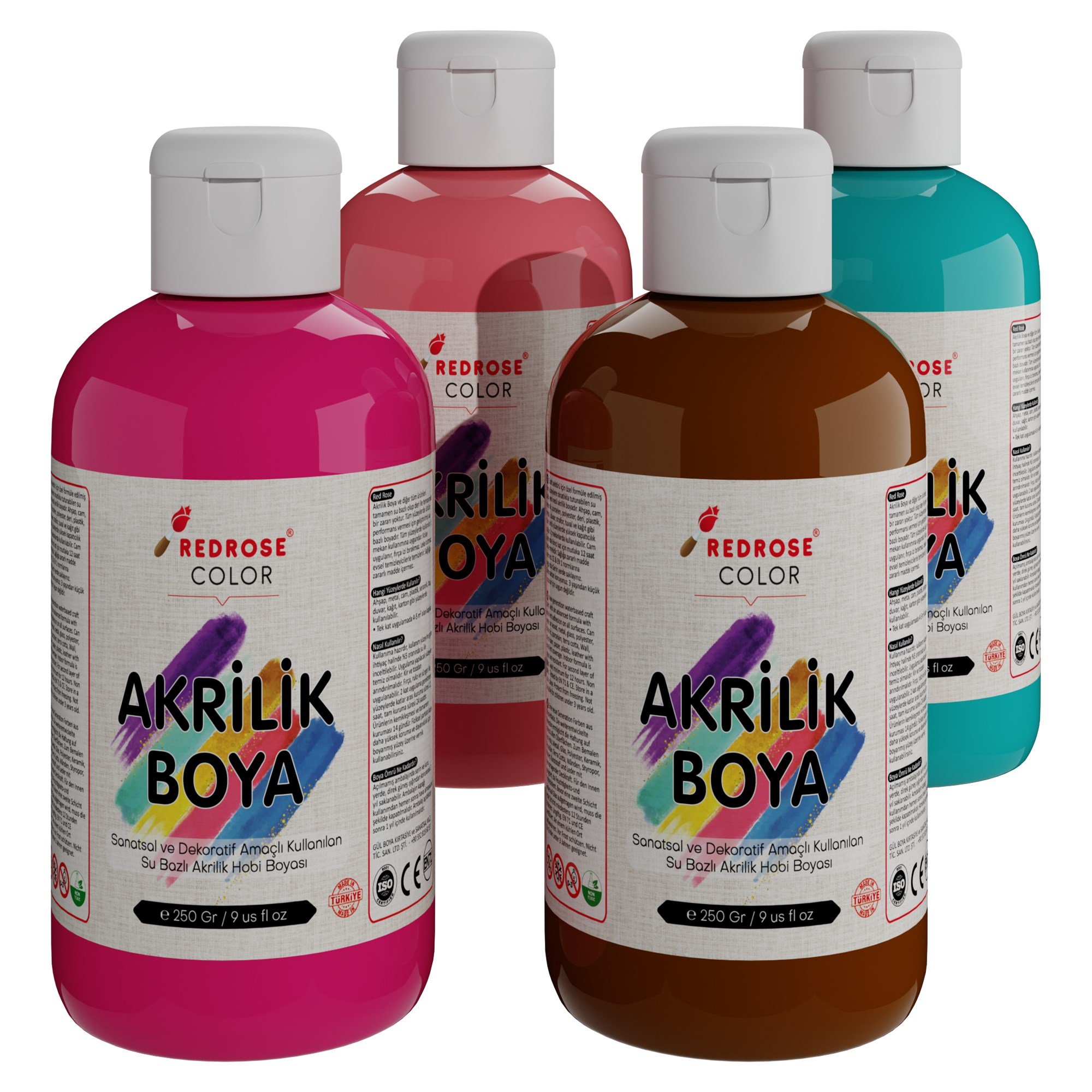 Tamamlayıcı Renkler Akrilik Boya 4'lü Set 4x250gr