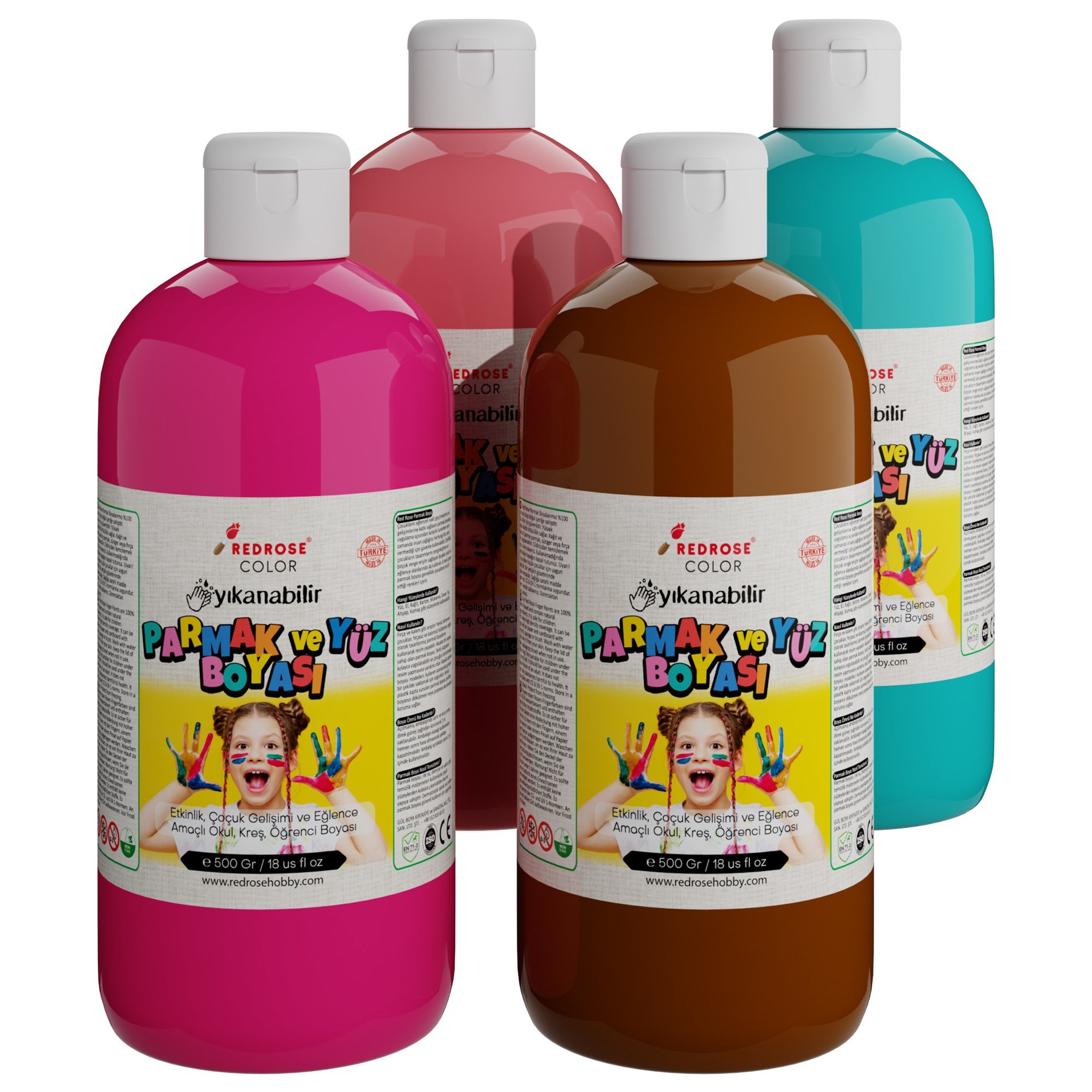 Tamamlayıcı Renkler Parmak Boyası 4'lü Set 4x500gr