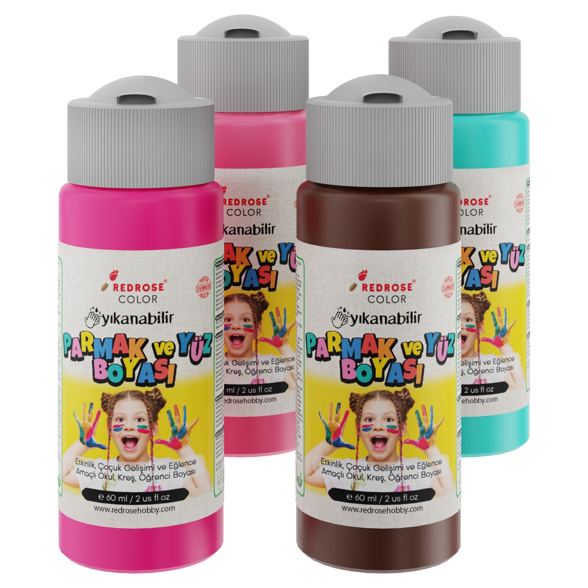 Tamamlayıcı Renkler Parmak Boyası 4'lü Set 4x60ml