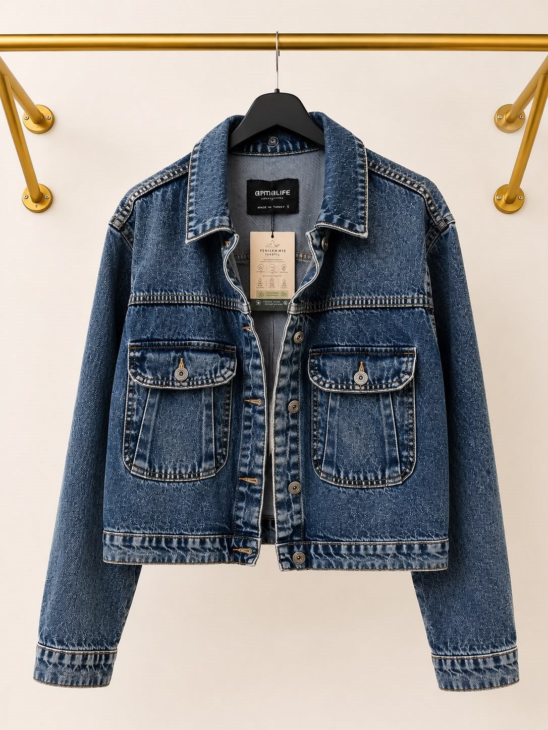 Armalife Mavi Denim Ceket | Klasik Kesim Jean Ceket