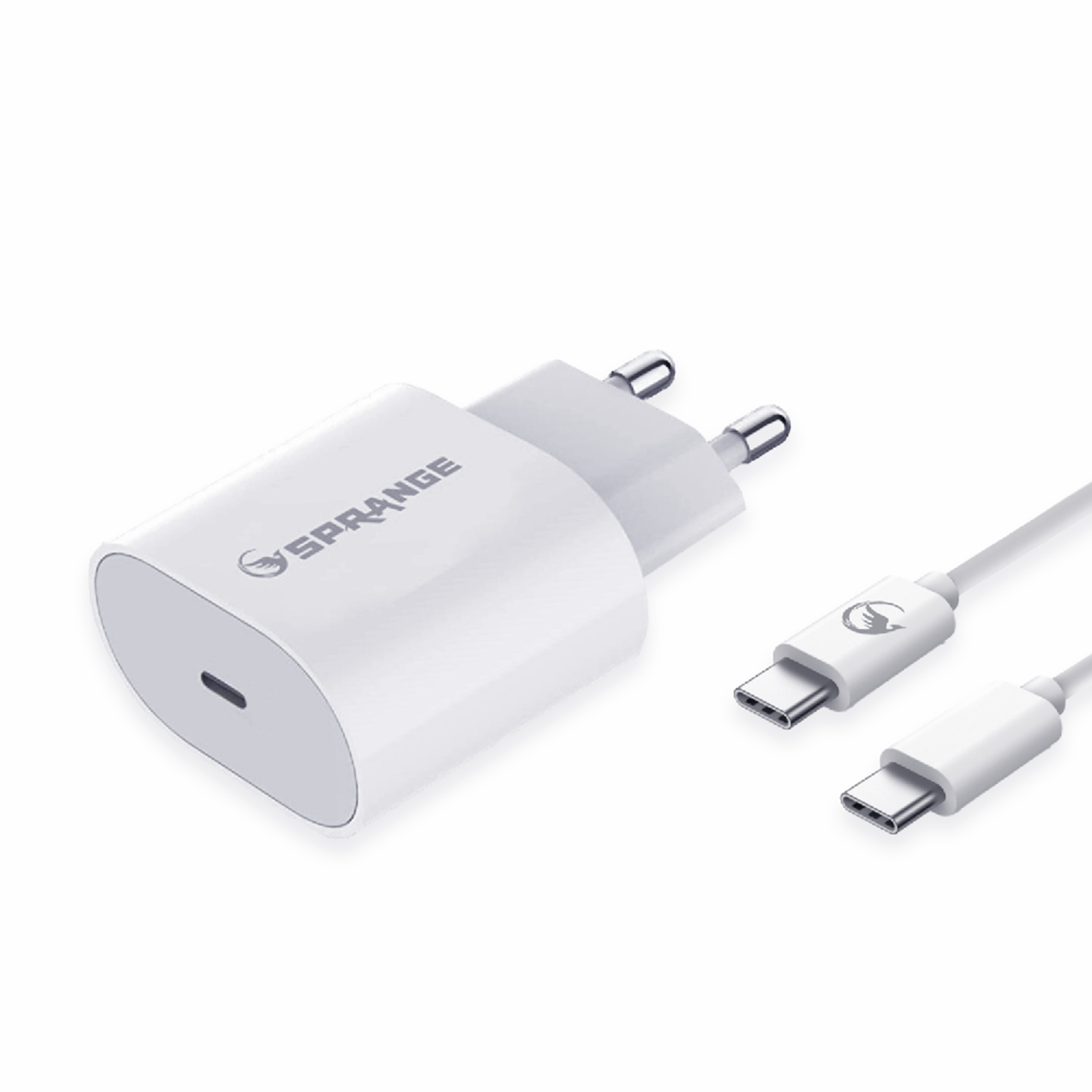 SPRANGE P-T18 25W PD Şarj Başlık USB-C – USB-C Data & Şarj Kablo