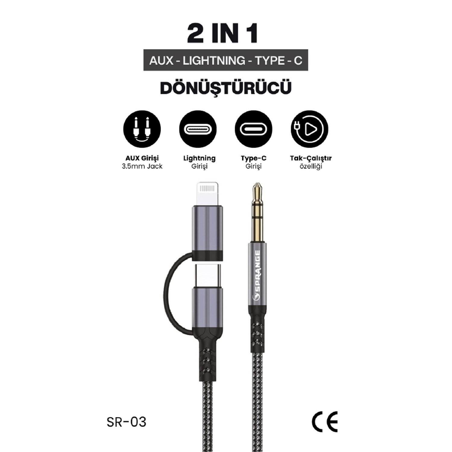 SPRANGE SR-03 2IN1 OTG Dönüştürücü