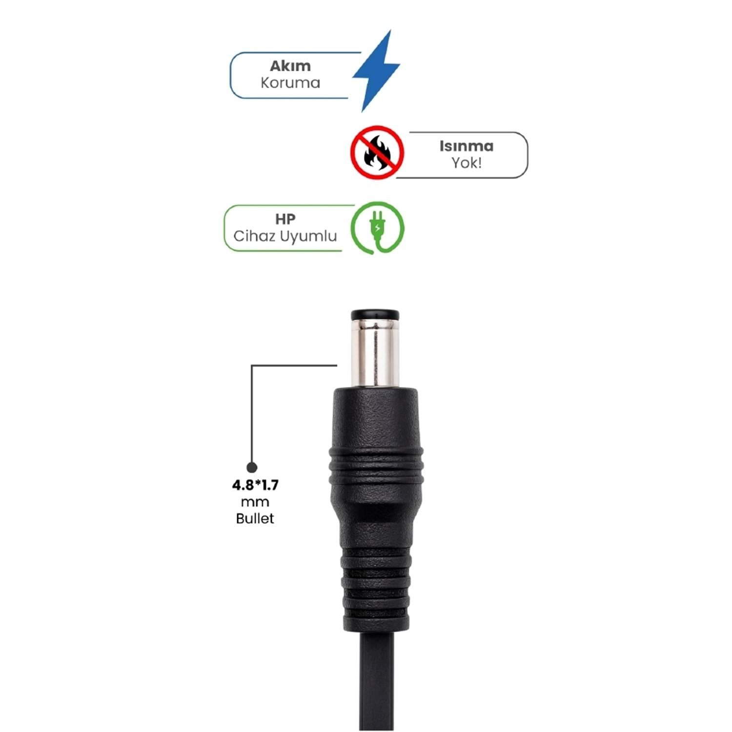 SPRANGE SR-L15 19V 4.74A 4.8 1.7mm Bullet 90W HP İçin Laptop Adaptör