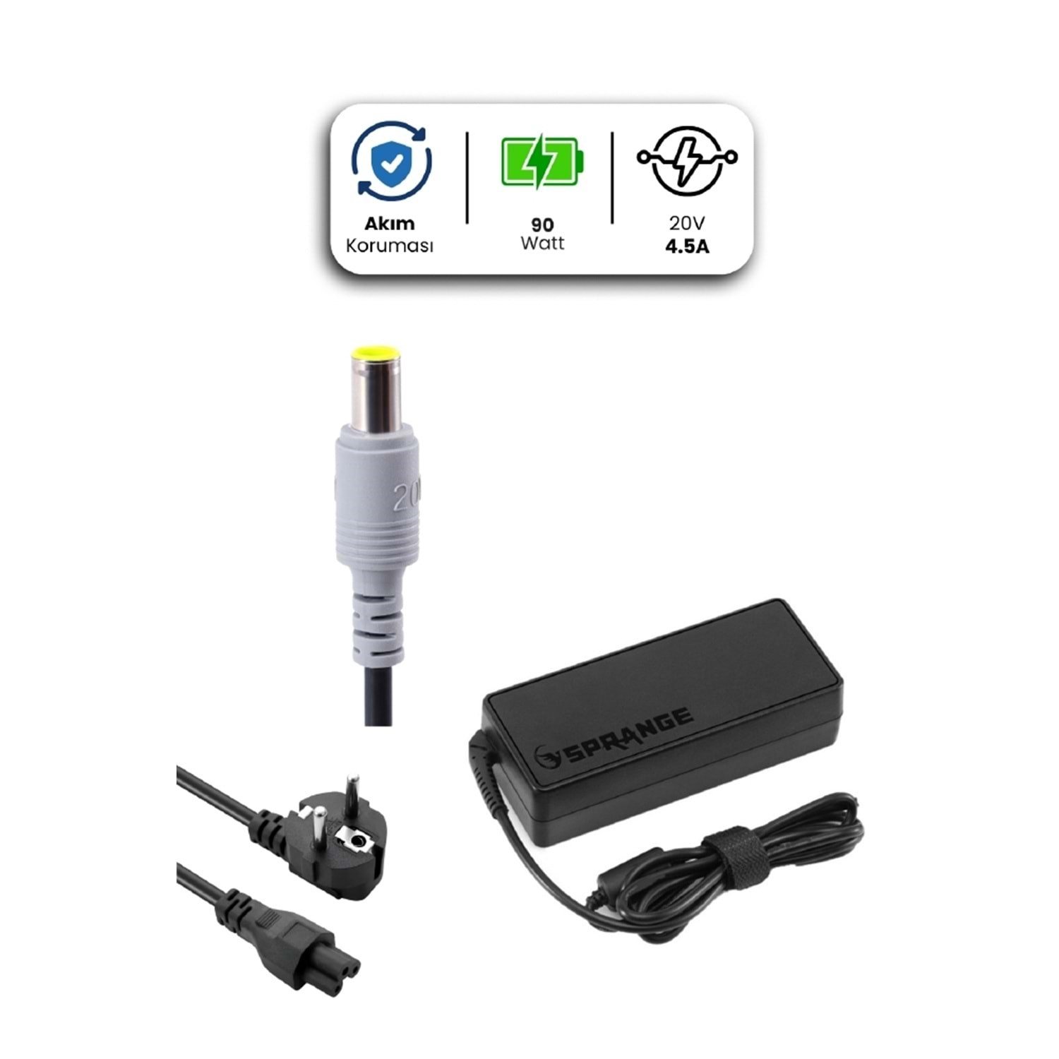 SPRANGE SR-L2 20V 4.5A 7.9 5.5mm 90W LENOVO İçin Laptop Adaptör