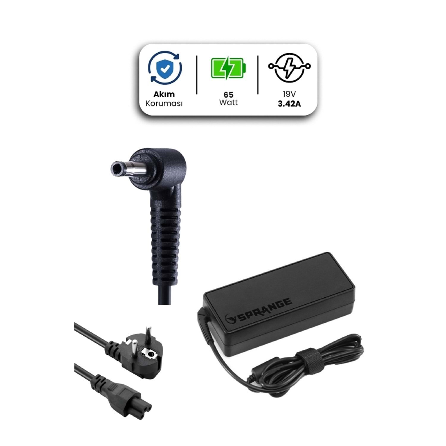 SPRANGE SR-L3 19V 3.42A 4.0 1.35mm 65W ASUS İçin Laptop Adaptör