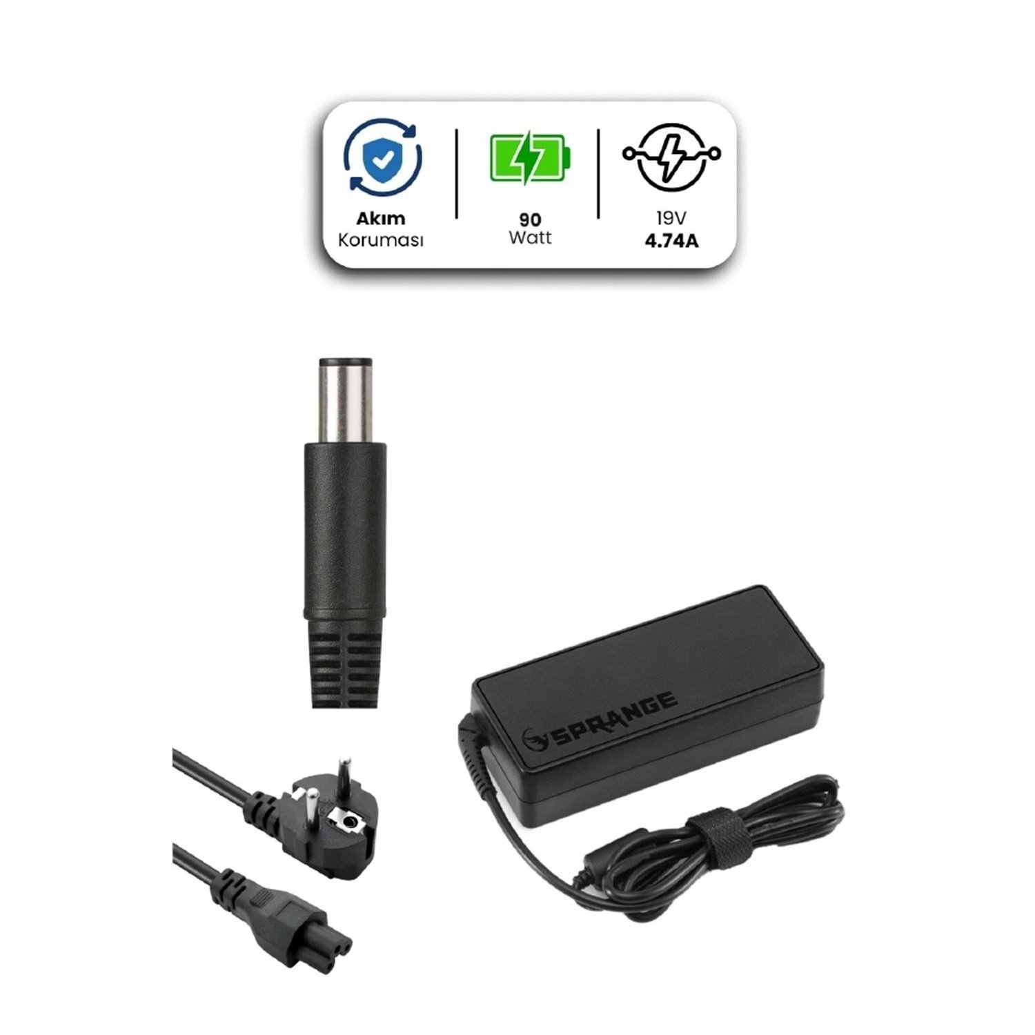 SPRANGE SR-L7 19V 4.74A 7.4 5.0mm 90W HP İçin Laptop Adaptör