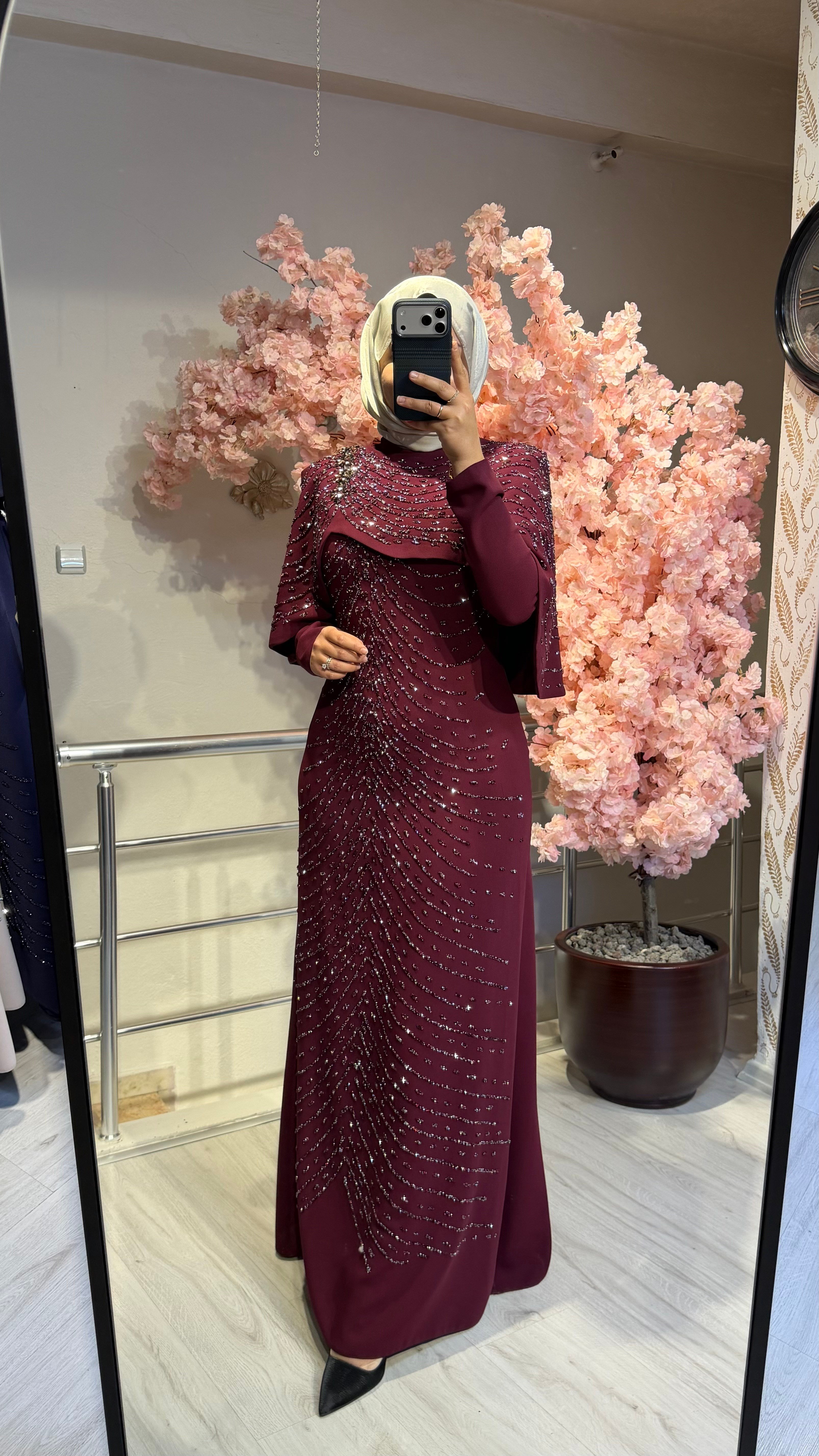 FERİHA SARIOĞLU ABİYE BORDO