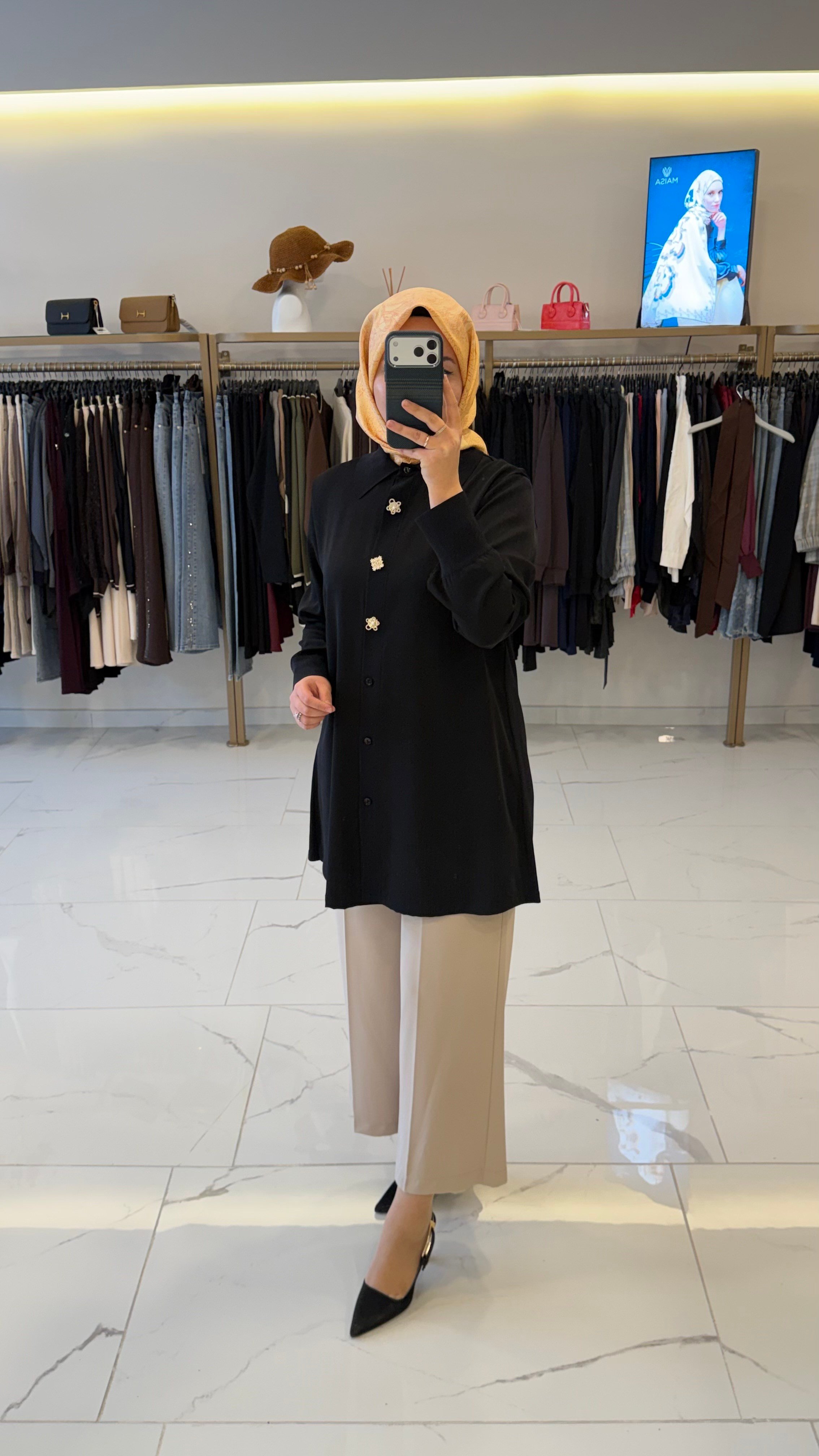 FUAT GÜRŞEN TRİKO TUNİK SİYAH