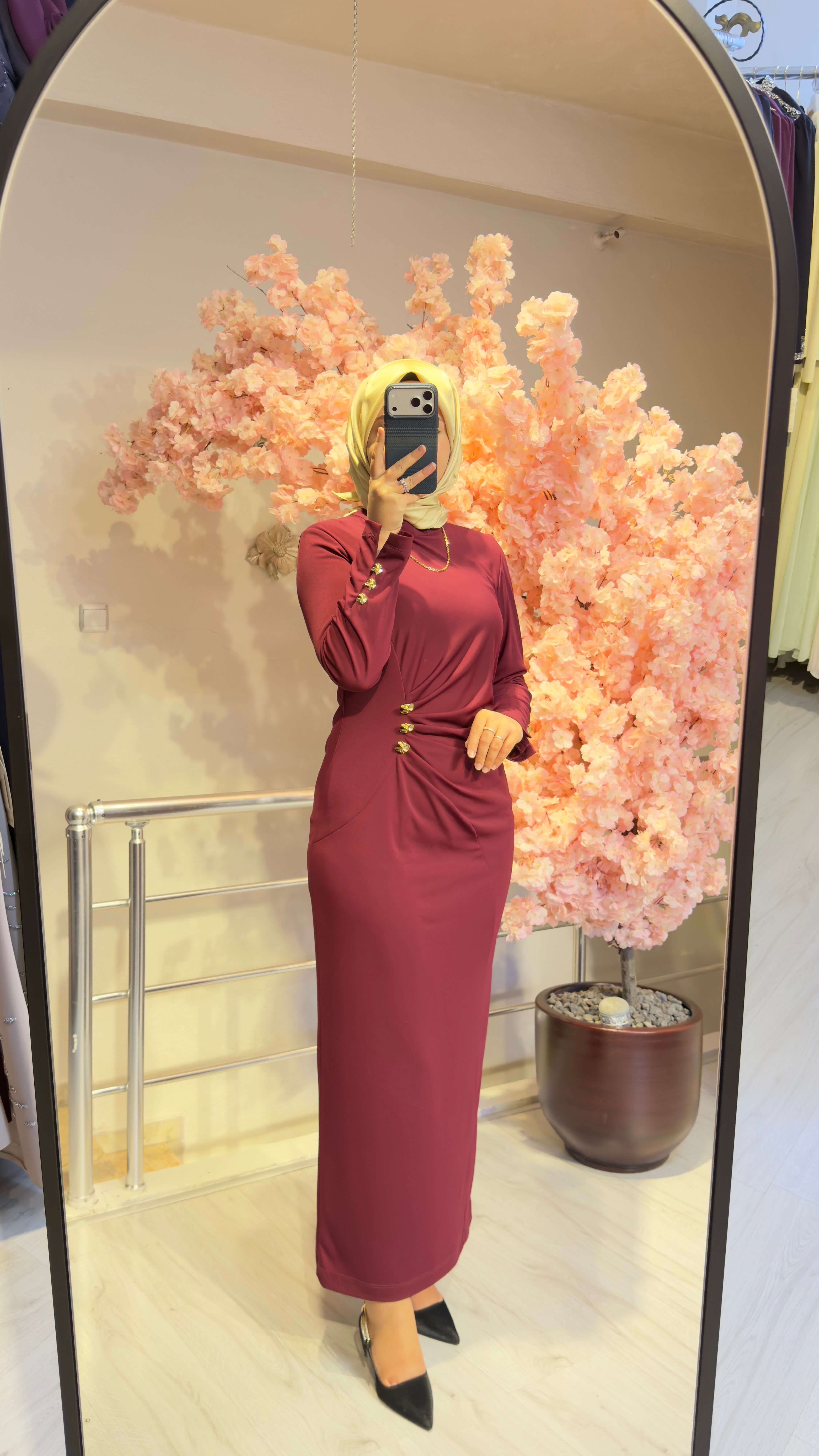 SEÇİL STORE ELBİSE BORDO 