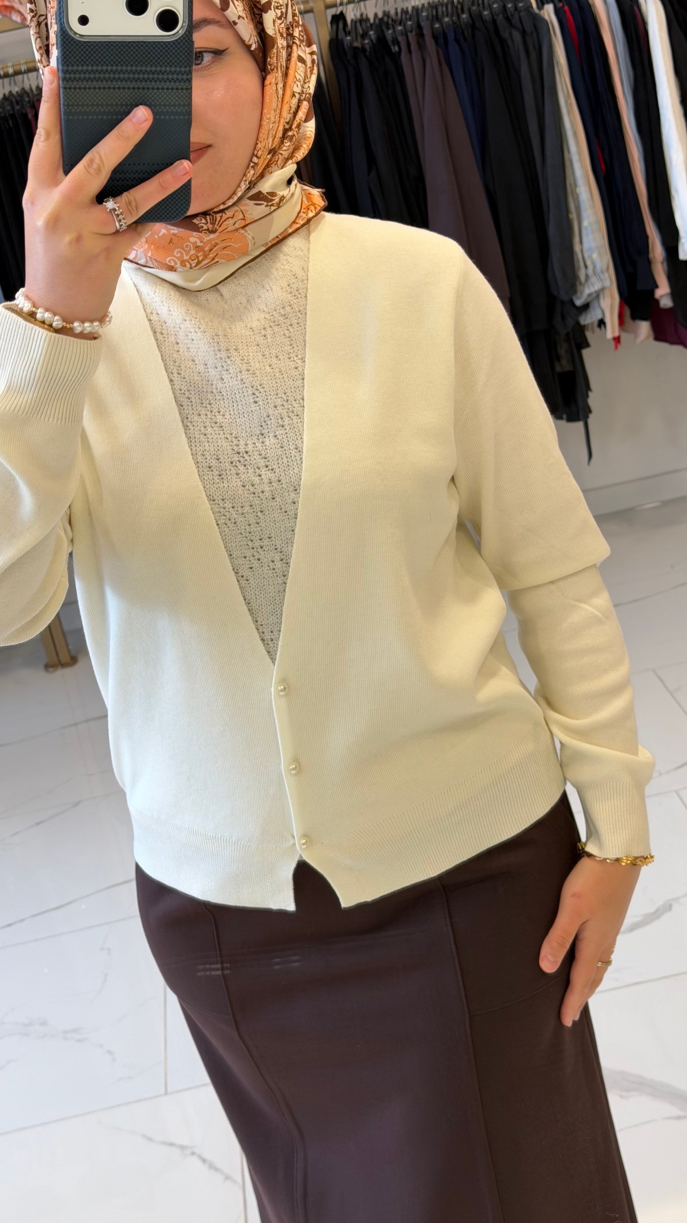 SEÇİL STORE TRİKO KAZAK KREM