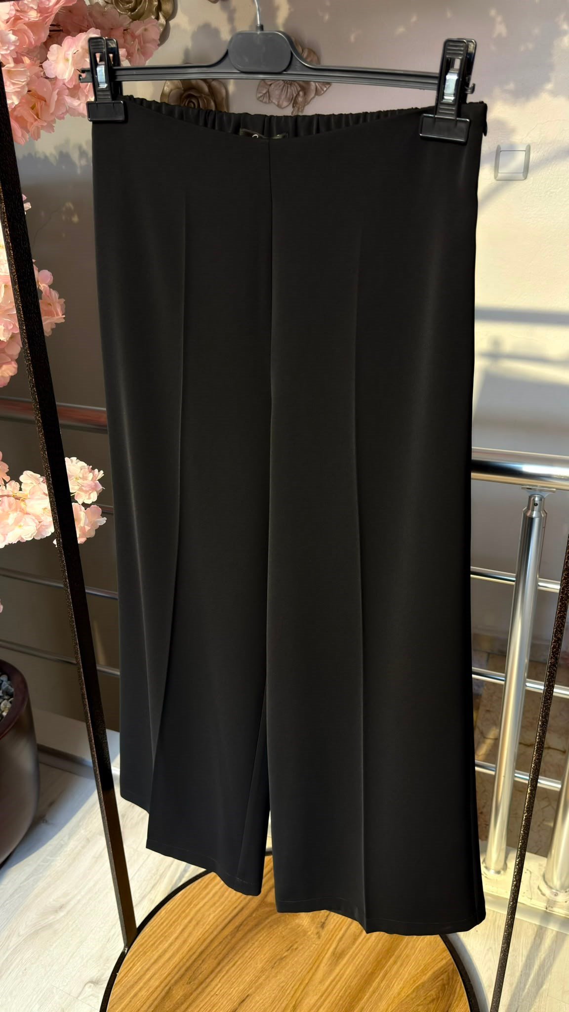 SENTEZ PANTOLON-LASTİKLİ DÜZ KESİM Pantolon -SİYAH