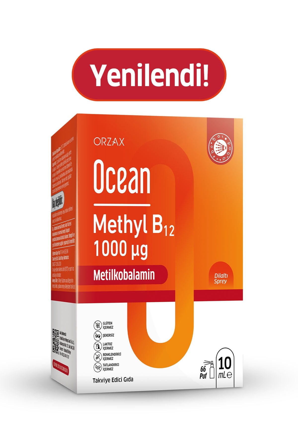 Methyl B12 Dilaltı Sprey - Vitamin B12 Takviye Edici Gıda - 1000 µg (Metilkobalamin) - 10 ml