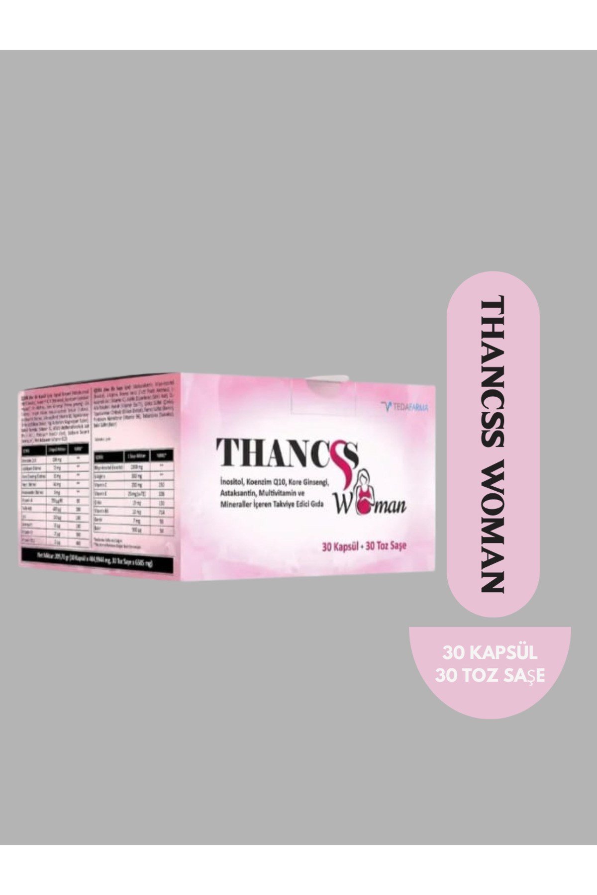 Thancss Woman Inositol Koenzim Q10 Kore Ginsengi Astaksantin 30 Saşe 30 Kapsül