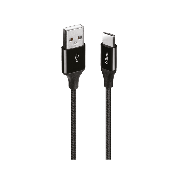 2DK23S ttec AlumiCable XL USB-A - USB-C Şarj Kablosu 2mt. Siyah