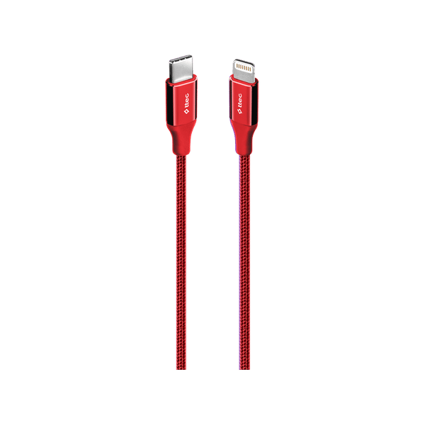 2DK41K ttec AlumiCable USB-C - Lightning Hızlı Şarj Kablosu 150cm Kırmızı