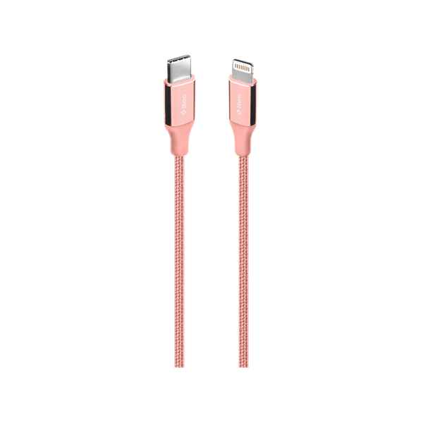2DK41RA ttec AlumiCable USB-C - Lightning Hızlı Şarj Kablosu 150cm Roze Altın