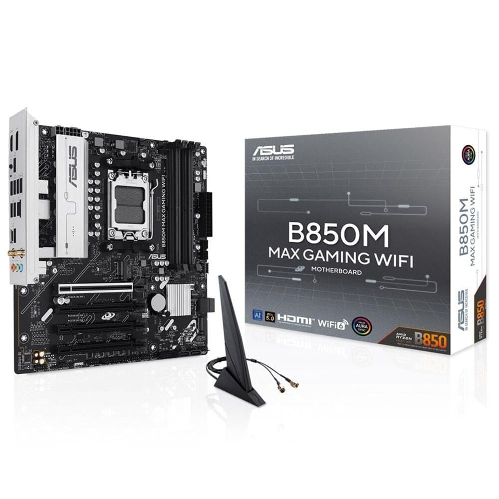 Asus B850M MAX GAMING WIFI 8000MHz (OC) DDR5 Soket AM5 M.2 HDMI DP mATX Anakart