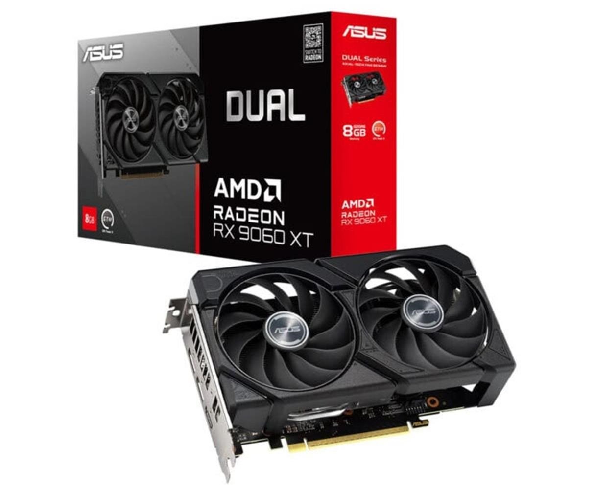 Asus Dual Radeon RX 9060 XT DUAL-RX9060XT-8G 8GB GDDR6 128 Bit Ekran Kartı
