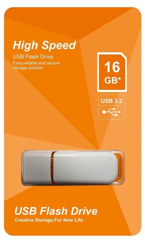 Elba 16GB Plastik Beyaz-Turuncu 3.2 USB Flash Bellek