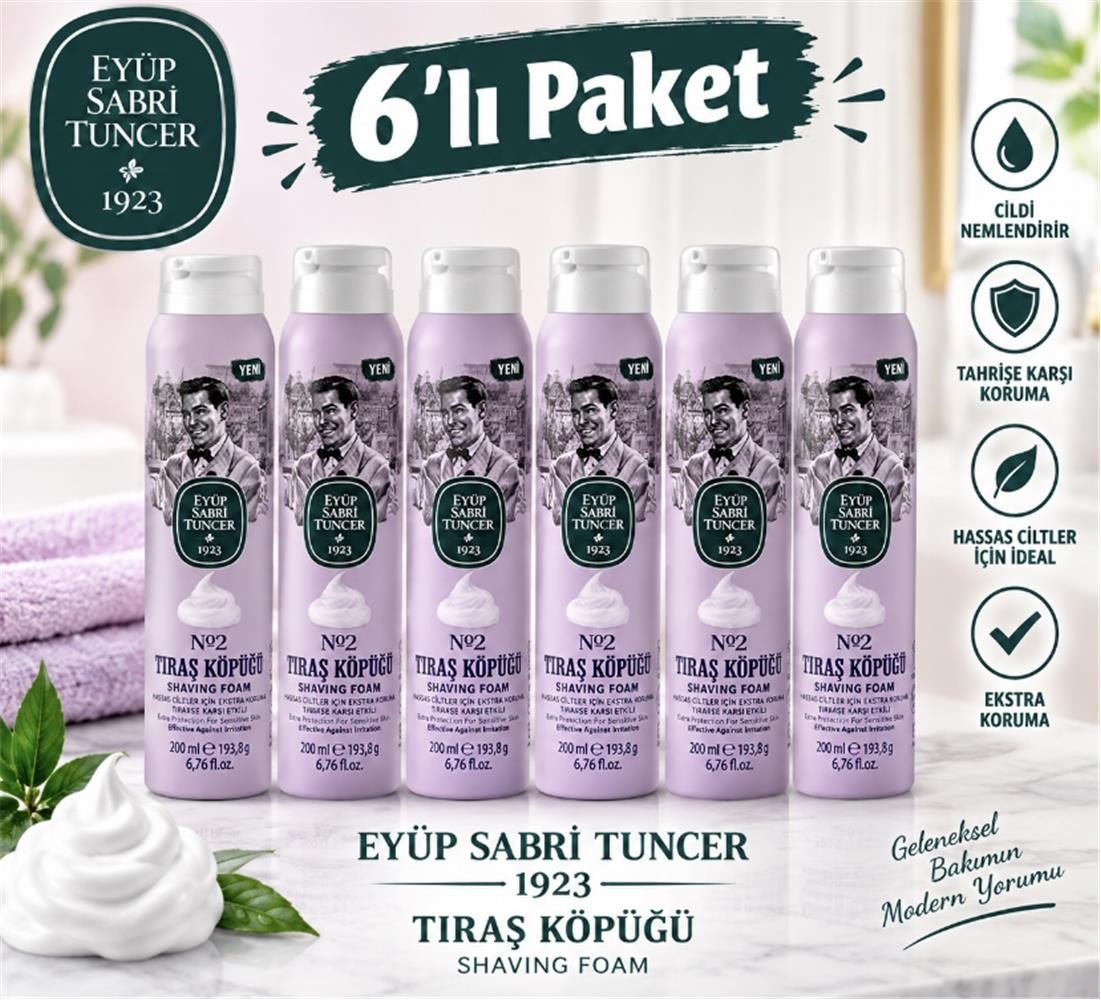 Eyüp Sabri Tuncer Tıraş Köpüğü No:2 - 200 ml 6lı Paket