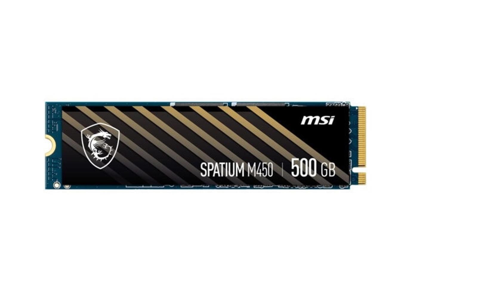 Msi 500GB Spatium M450 V1 NVMe PCIe Gen4 x4 Okuma 3000MB – Yazma 2000MB M.2 SSD Disk