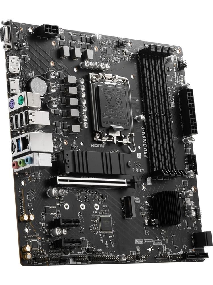 Msı Pro B760M-P SOKET 1700 DDR5 6800(OC) PCI-E M.2 USB3.2 HDMI DP VGA 1x 1G LAN mATX Anakart