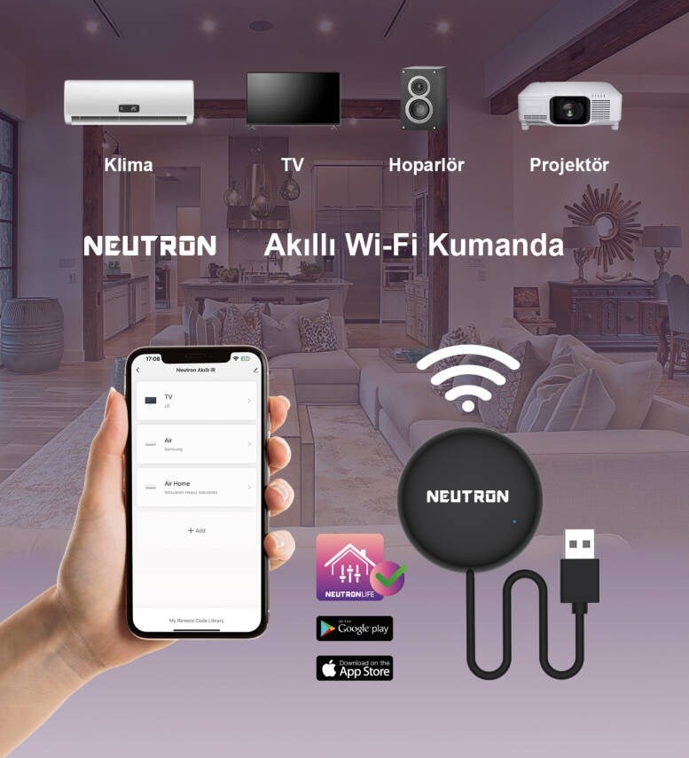 NEUTRON NTL-IR-02S WİFİ AKILLI KUMANDA