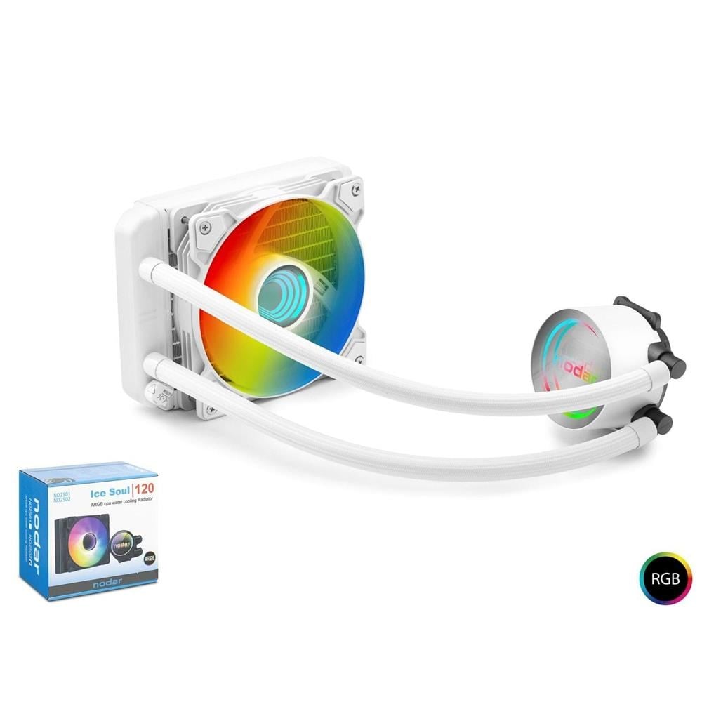 Nodar Nd2501 Sıvı Soğutma Fan 120 Argb 12Cm Beyaz