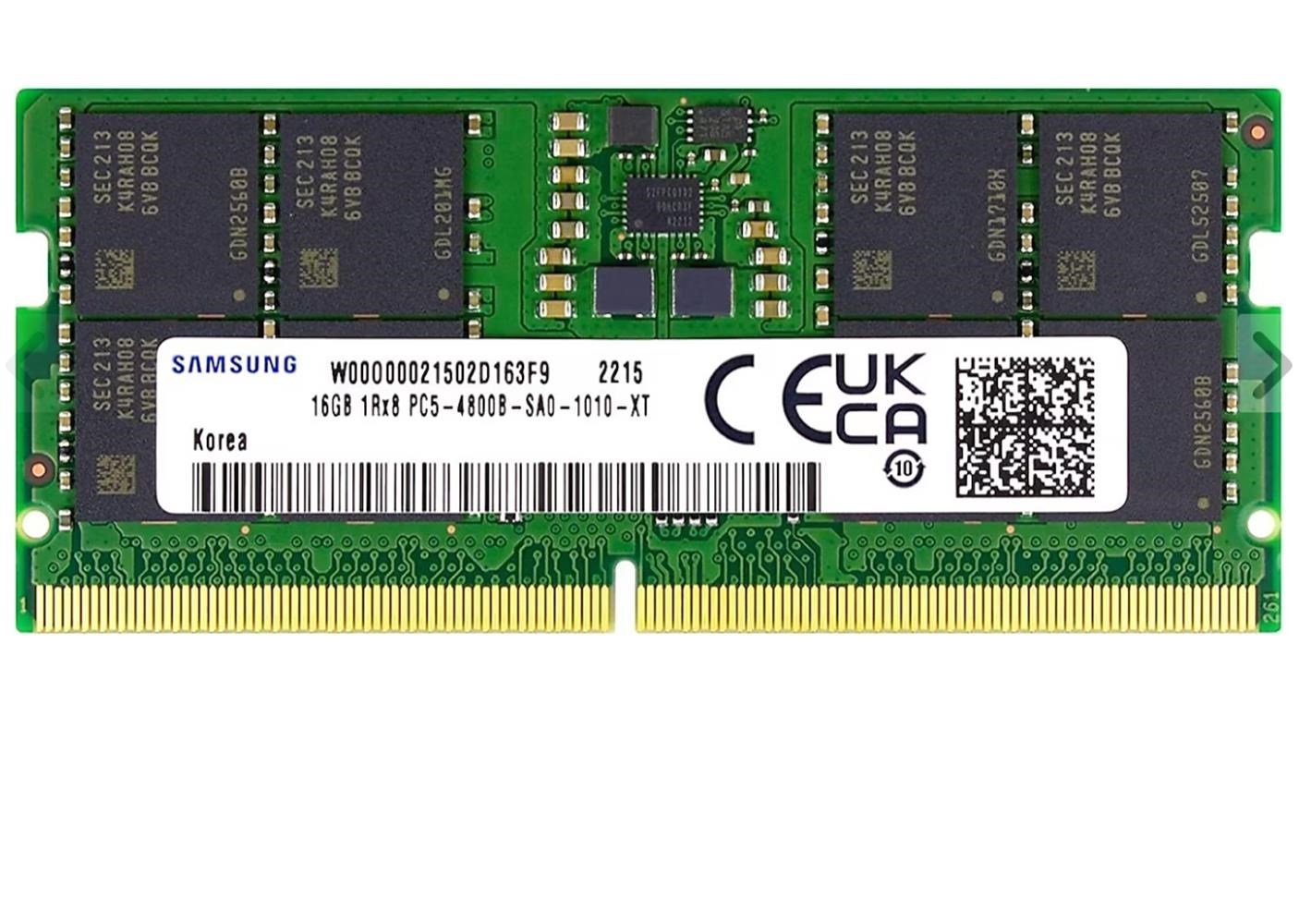 Samsung 16 GB 4800MHz M425R2GA3BB0-CQK DDR5 Notebook Ram