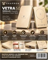Snapron Snppb01-06 Gold 5000 mah Pd 20W USB- C MAGSAFE Ultra Silim ( Magnetic Wireless)