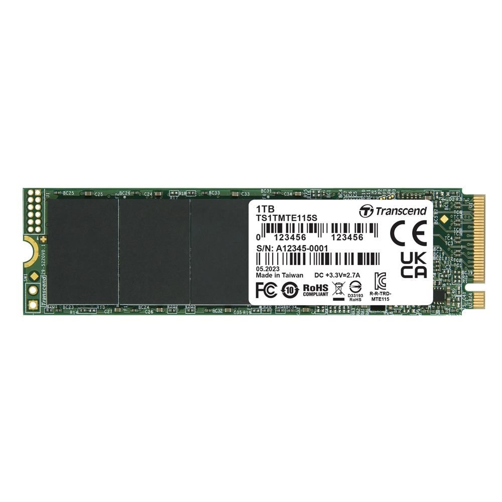 Transcend 1TB 115S 1TB TS1TMTE115S 3200-2000MB-s NVMe M.2 SSD Disk