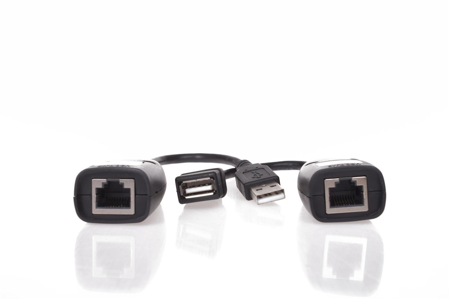 Vcom CU824 USB RJ45 Extender Plastik 45m Uzatıcı