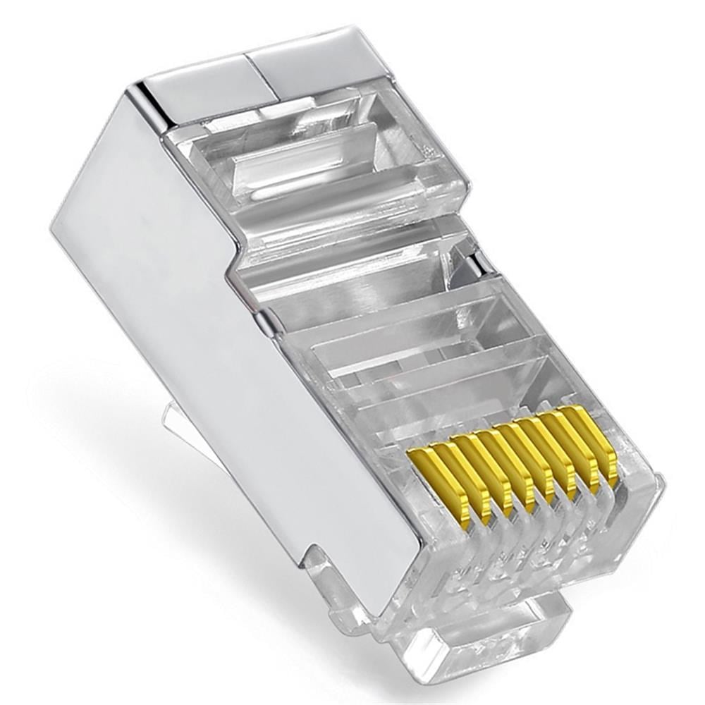 Vcom NM026 100lü Metal RJ45 8P8C Cat6-UTP-RJ45-3u Konnektör