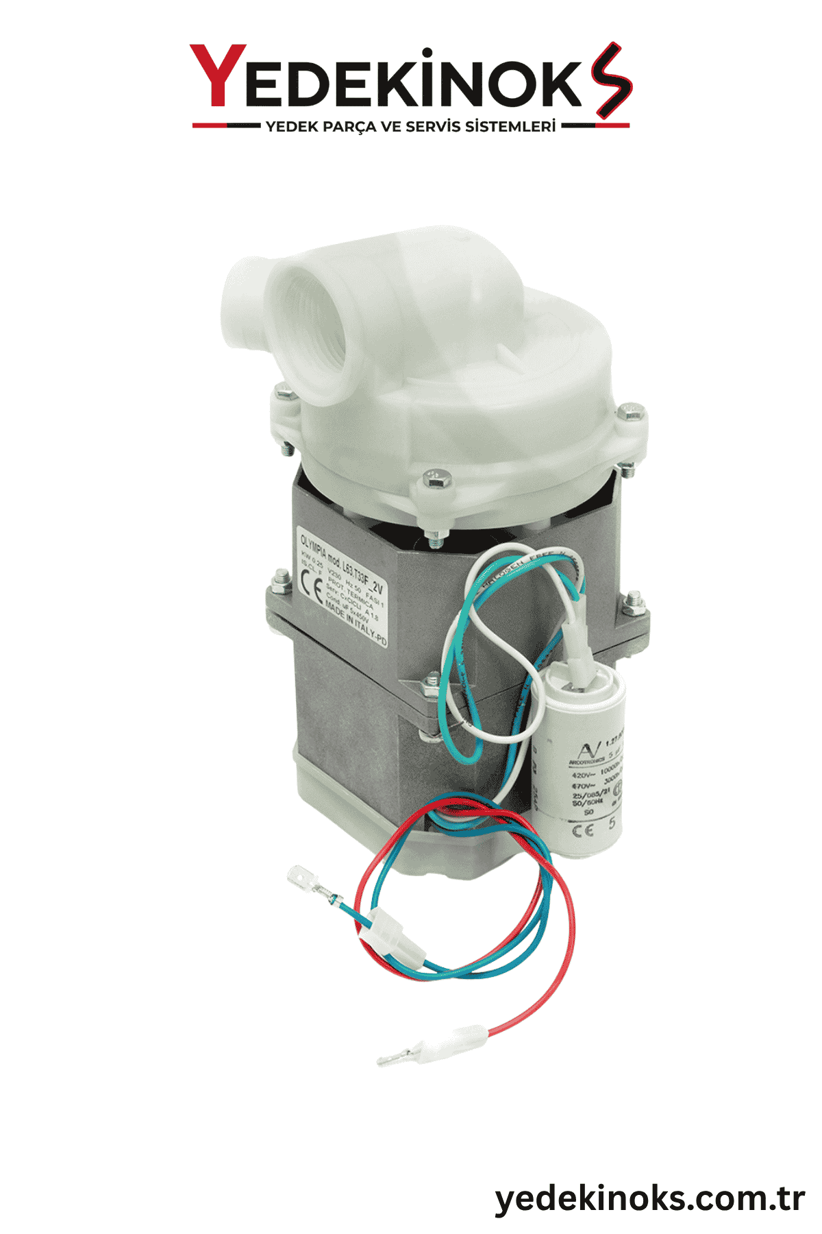İnoksan Bardak Yıkama Makinesi Pompası Motoru Olympia 0.25 kW 230V