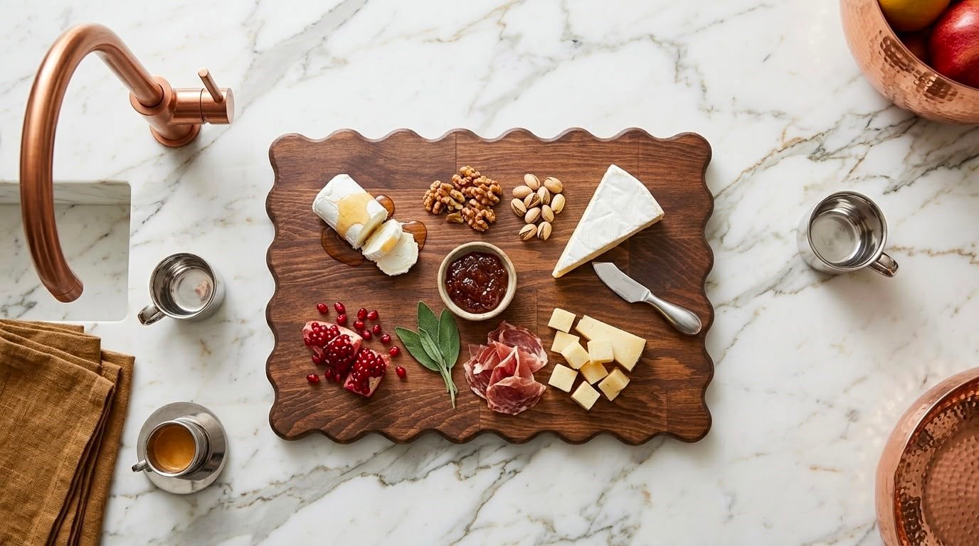 Dikdörtgen Papatya Doğal Ahşap Peynir Ve Sunum Tabağı, Kahvelik, Yağdanlık, Pasta ve Kek Standı %100