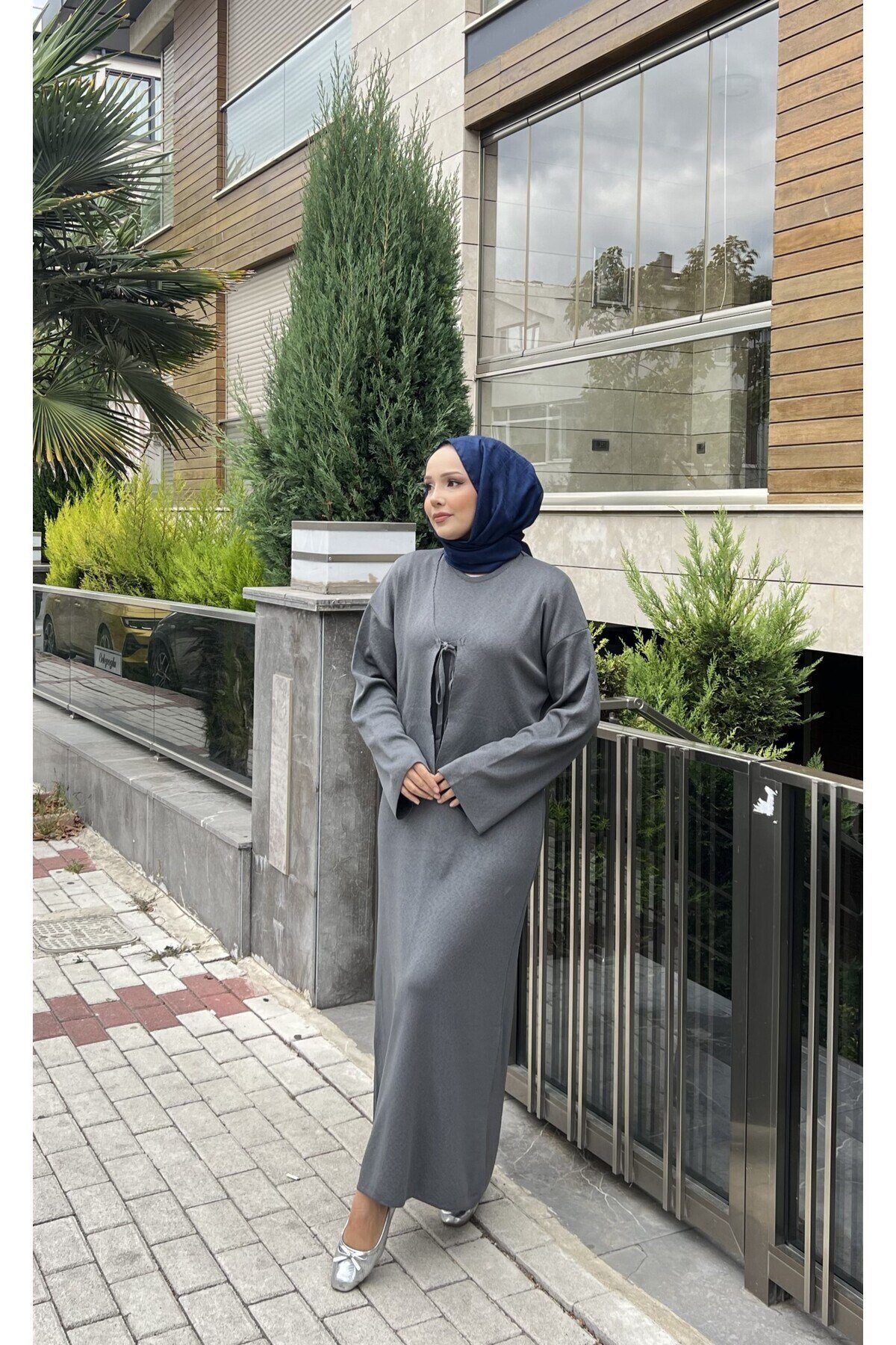 Crop Jileli Triko Elbise