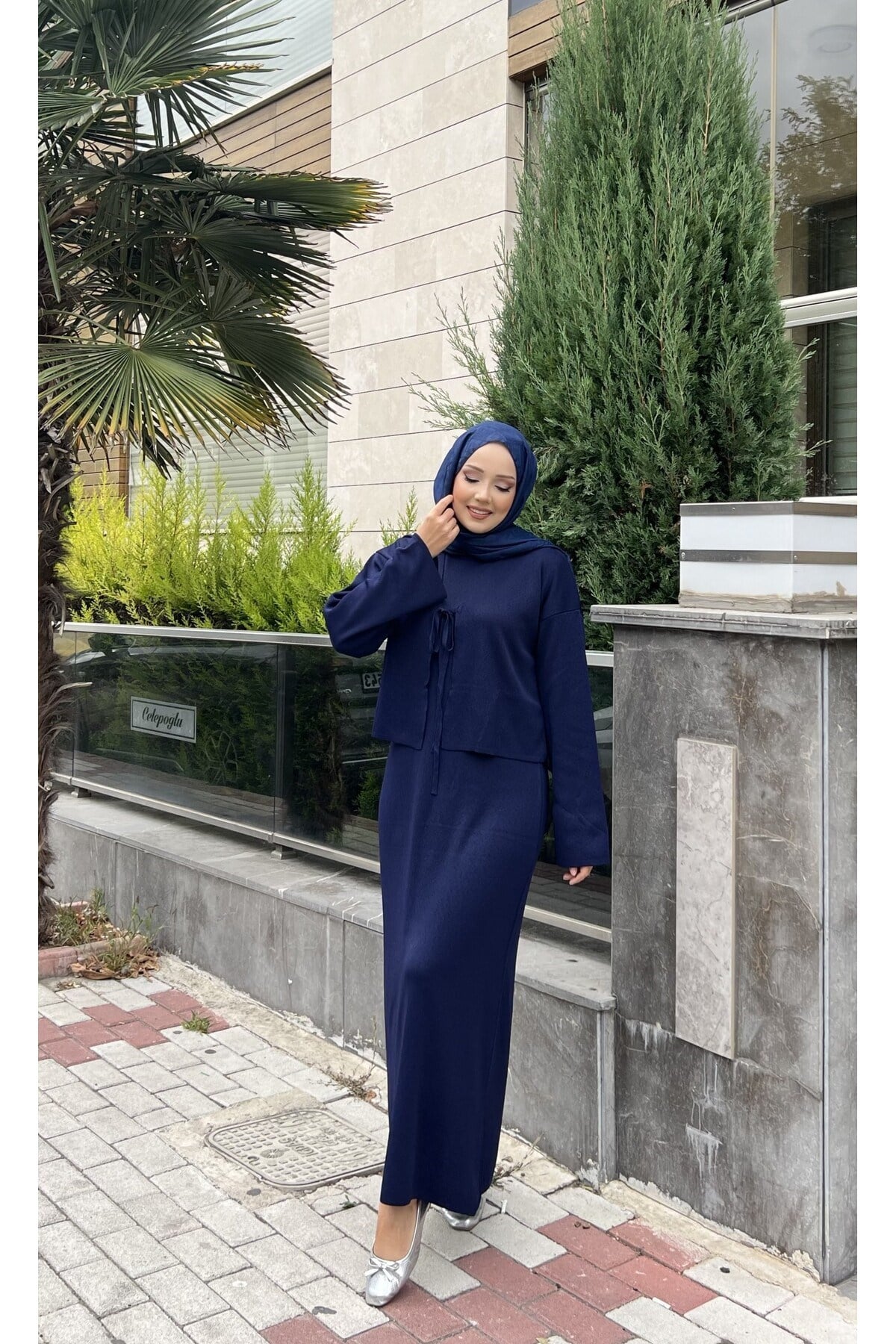 Crop Jileli Triko Elbise