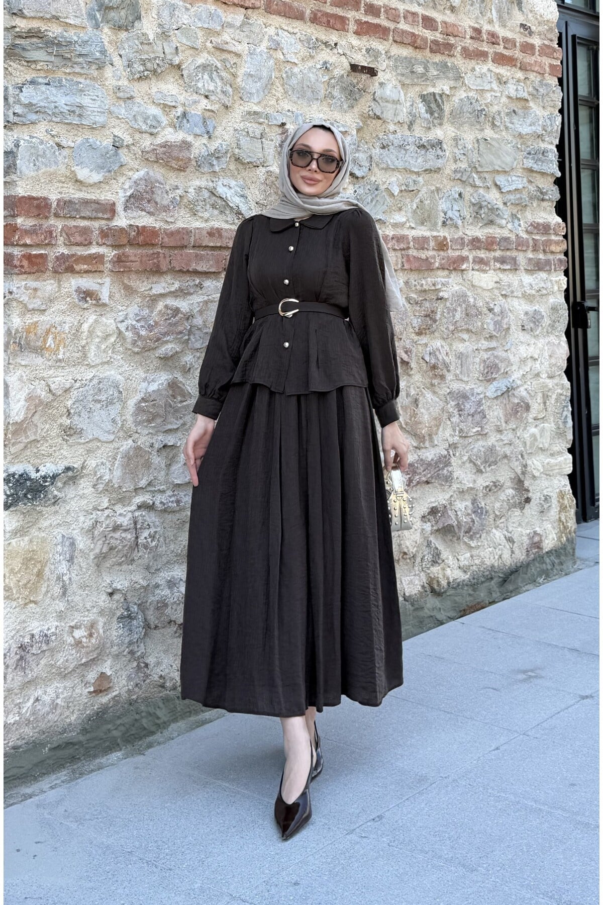 Ria Kemerli Tesettür Takım