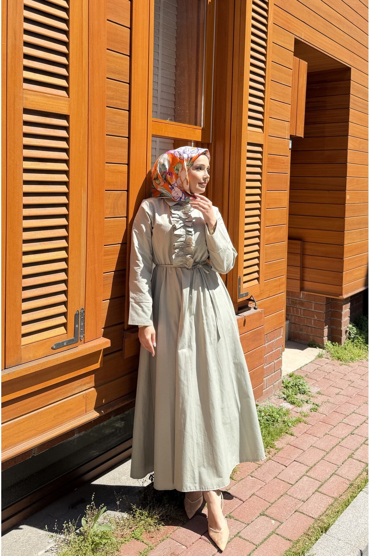 Viona Fırfır Detaylı Elbise