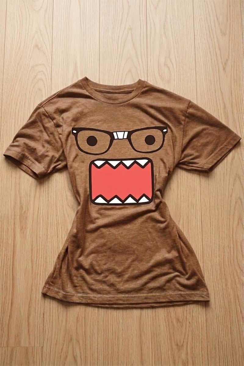 Domo Panic Caricature Y2K Kısa Kollu Crop