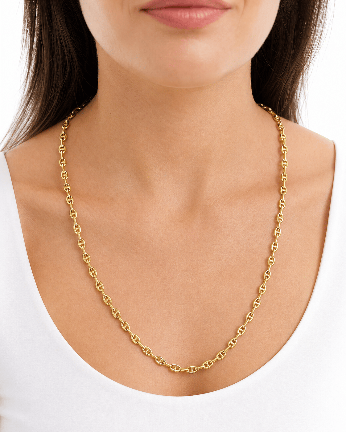 Gold Marin Halka Zincir Kolye