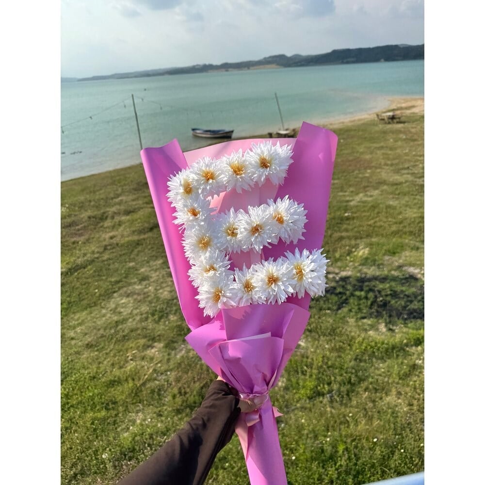 Harfli Buket (Satıcıya Not Kısmına Harf Ekleyebilirsiniz)