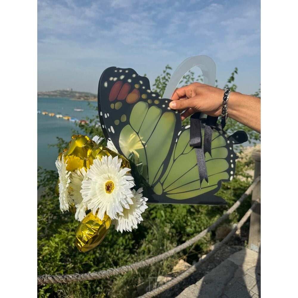 Kalpli Balonlu Buket Çanta