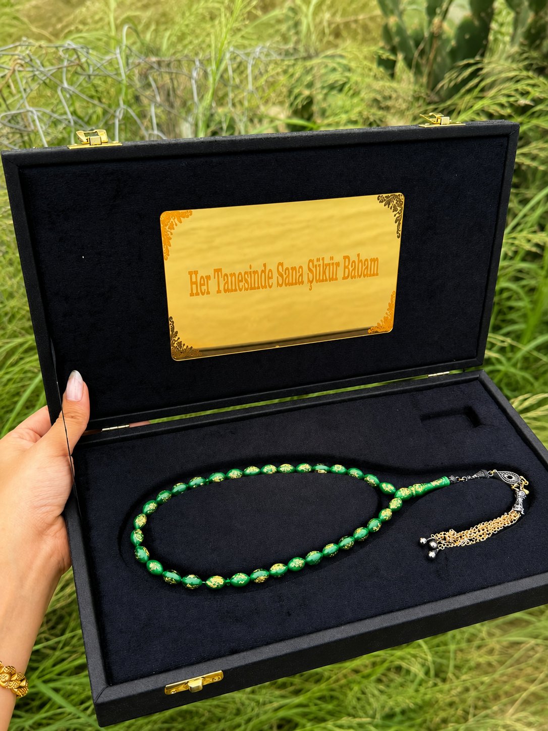 Kişiye Özel Söz Golden Rosary Tesbih Seti
