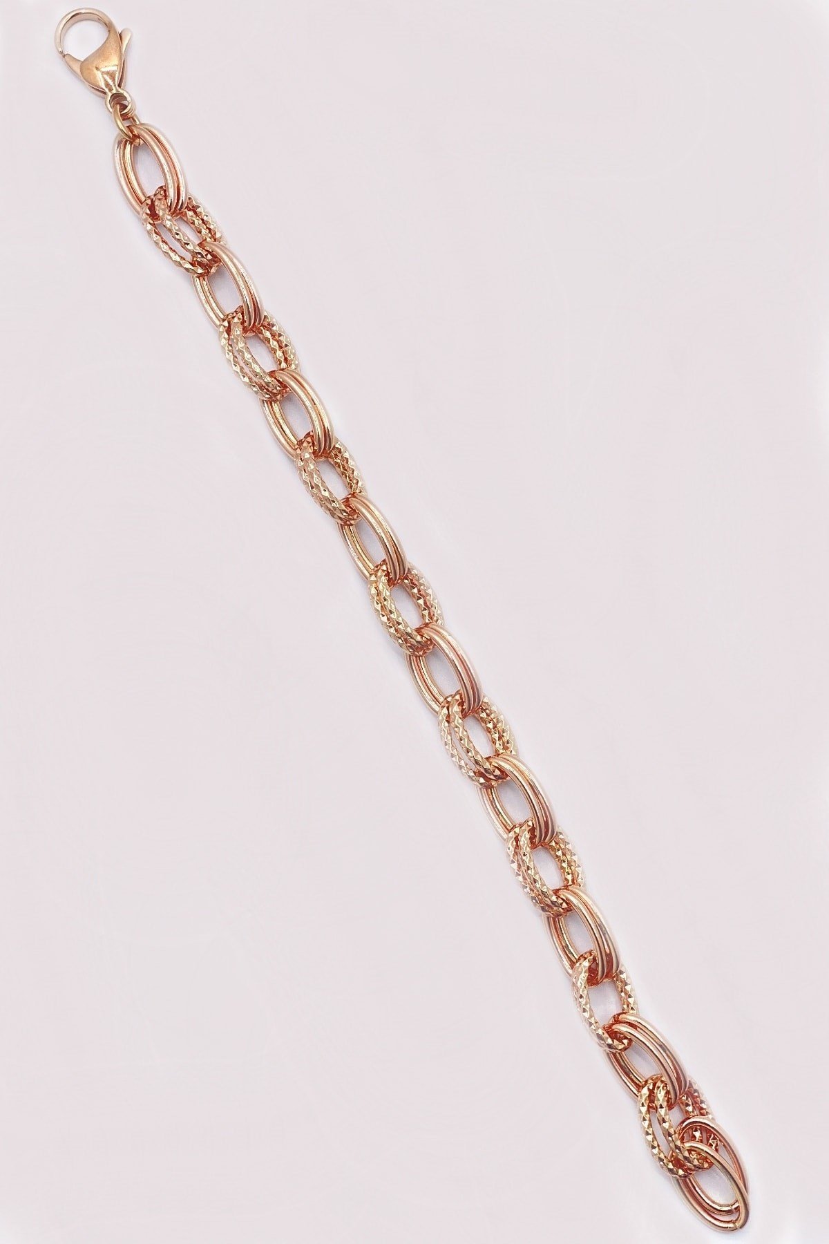 Rose Gold Renk Vıp Çelik Bileklik
