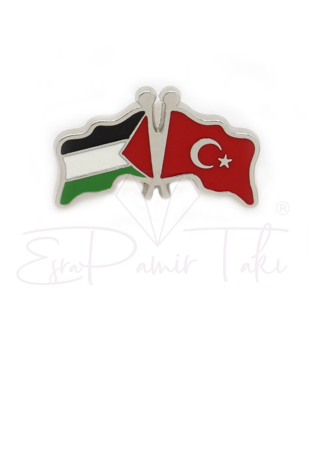 Türkiye - Filistin Bayrak Rozet