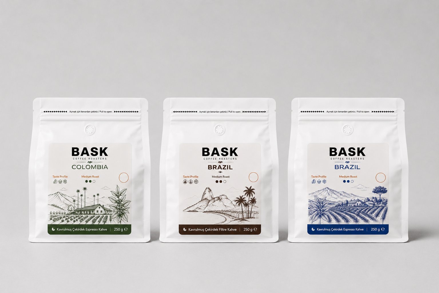 3'ü Bir Arada | Esoresso, Filtre Kahve | 3x250g