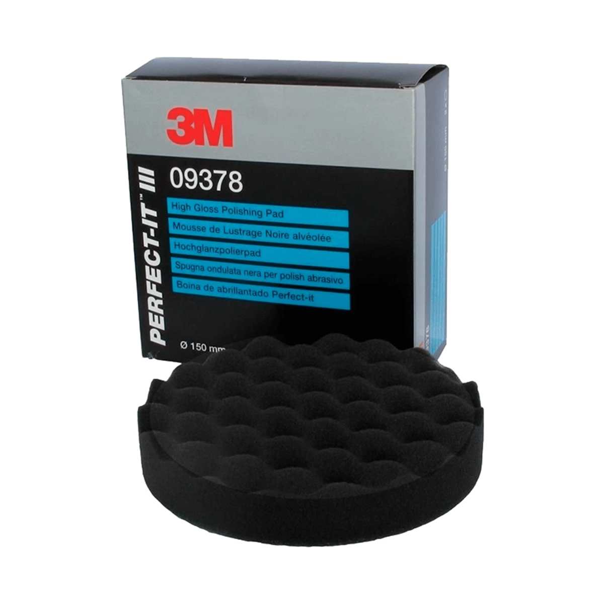 3M HOOKİT TEK TAR. SİYAH CİLA SÜNGERİ 150MM 09378